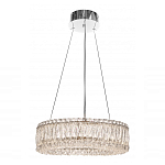 Люстра подвесная круглая из прозрачного хрусталя с корпусом из металла цвета хром Selfsufficient варинант исполнения - 1 | Loft Concept в Тюмени
