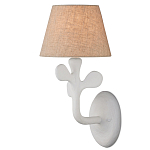 Бра с белым каркасом и тканевым абажуром Natural Stems варинант исполнения - 1 | Loft Concept в Тюмени