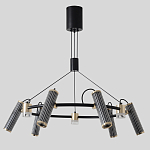 Люстра круглая с 9-ю цилиндрическими плафонами на магнитном креплении Bronze Concert варинант исполнения - 1 | Loft Concept в Тюмени