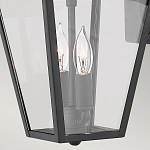 Настенный фонарь черного цвета с прозрачным стеклянным плафоном трапециевидной формы Hinkley варинант исполнения - 10 | Loft Concept в Тюмени