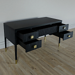 Письменный стол с 4-мя ящиками Elsa Dreams Black  варинант исполнения - 3 | Loft Concept в Тюмени