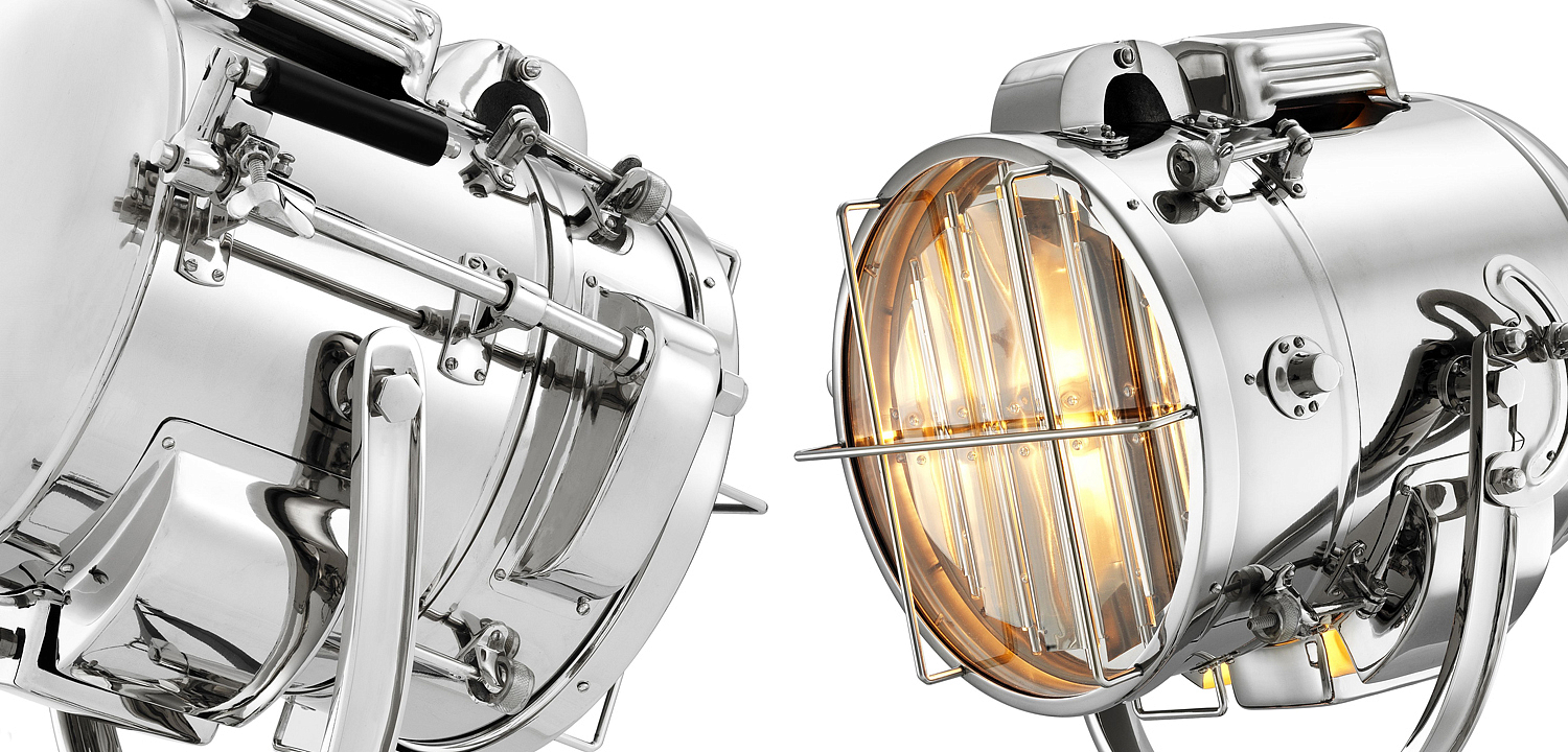 Торшер Eichholtz Floor Lamp Atlantic nickel Торшер Eichholtz Floor Lamp Atlantic nickel - Loft-Concept в Тюмени