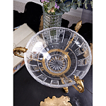 Чаша из прозрачного рельефного стекла на бронзовой подставке Eden Garden варинант исполнения - 2 | Loft Concept в Тюмени