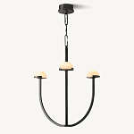 Люстрас 3-мя мраморными плафонами в форме купола Light Warm Light варинант исполнения - 3 | Loft Concept в Тюмени