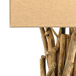 Настольная лампа с каркасом в виде веток деревьев и тканевым абажуром Natural Driftwood варинант исполнения - 1 | Loft Concept в Тюмени