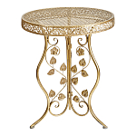 Столик приставной золотистый с орнаментом на столешнице Tanzania варинант исполнения - 1 | Loft Concept в Тюмени