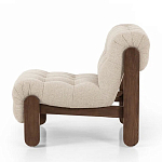 Кресло с деревянным каркасом и обивкой из ткани букле Medieval Furniture варинант исполнения - 1 | Loft Concept в Тюмени