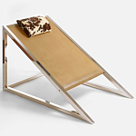 Дизайнерское кресло на металлическом каркасе с подставкой для ног Poltronova Mies Armchair варинант исполнения - 4 | Loft Concept в Тюмени