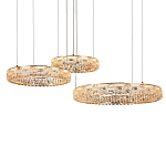 Люстра из 3-х колец с текстурной огранкой Reflection of Reality варинант исполнения - 2 | Loft Concept в Тюмени