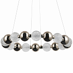 Светодиодная кольцевая люстра Crystal Globule Chrome Chandelier Gold варинант исполнения - 1 | Loft Concept в Тюмени