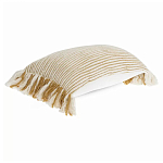 Чехол на подушку горчичного цвета с бахромой и объемным узором Ethnic mix варинант исполнения - 1 | Loft Concept в Тюмени