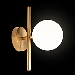 Бра с золотым основанием и белым плафоном в форме шара Bubble варинант исполнения - 2 | Loft Concept в Тюмени