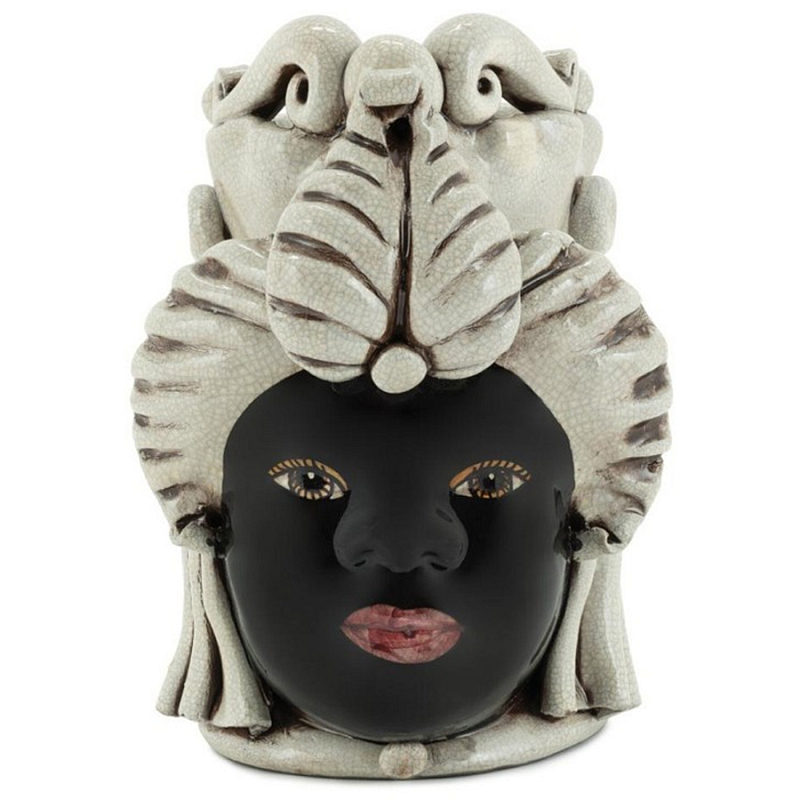 Ваза Vase Moro Lady Small Черный Бежевый Ваза Vase Moro Lady Small Черный Бежевый в Тюмени | Loft Concept
