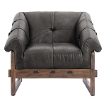 Кресло Duncan винтажная черная кожа варинант исполнения - 1 | Loft Concept в Тюмени