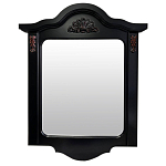 Зеркало черное настенное прямоугольное в стиле прованс Black Provence варинант исполнения - 1 | Loft Concept в Тюмени