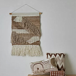 Панно из шерсти и хлопка с узором Beige Calista Cascade варинант исполнения - 5 | Loft Concept в Тюмени