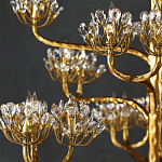 Люстра золотая в виде растения Golden Flower Glade варинант исполнения - 5 | Loft Concept в Тюмени