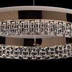 Люстра в виде кольца золотого цвета с прозрачными вставками Radiant Rail варинант исполнения - 8 | Loft Concept в Тюмени