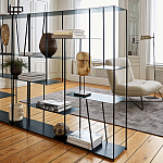 Книжный стеллаж из металла Menzie Square Metal Rack варинант исполнения - 3 | Loft Concept в Тюмени