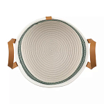 Корзина для хранения с ручками плетеная Interlacement Green  варинант исполнения - 1 | Loft Concept в Тюмени