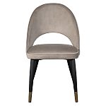 Стул велюровый серо-бежевый Schelde Gray Beige варинант исполнения - 1 | Loft Concept в Тюмени