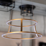 Люстра золотого цвета с 2-мя светодиодными кольцами Eurofase варинант исполнения - 7 | Loft Concept в Тюмени