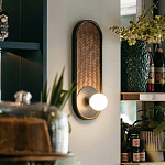 Бра с декором из плетеного бамбука Wicker Oval Lamp варинант исполнения - 4 | Loft Concept в Тюмени