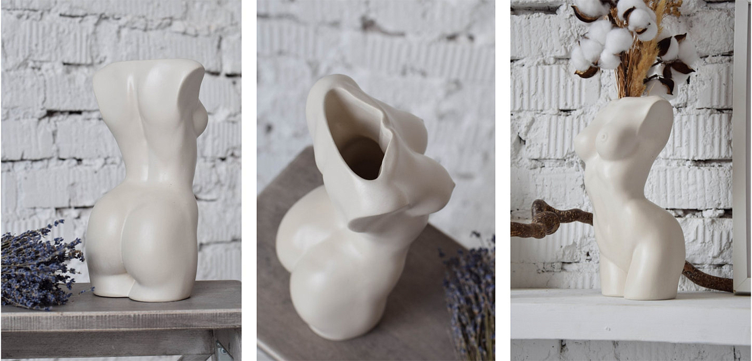 Ваза Vase Female Torso white Ваза Vase Female Torso white - Loft-Concept в Тюмени