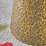 Журнальный столик с конусообразной основой и текстурной поверхностью золотого цвет Ethnic Metal варинант исполнения - 4 | Loft Concept в Тюмени