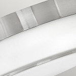 Потолочный светильник для ванных комнат цвета никель с плафоном из опалового стекла и декоративными держателями Hinkley варинант исполнения - 3 | Loft Concept в Тюмени