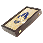 Нарды настольные из натурального камня лазурит и долерит Backgammon from Stone варинант исполнения - 13 | Loft Concept в Тюмени