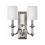 Бра с 2-мя белыми текстильными абажурами Hinkley варинант исполнения - 1 | Loft Concept в Тюмени