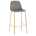 Барный стул на золотистых ножках VENDRAMIN Grey варинант исполнения - 1 | Loft Concept в Тюмени