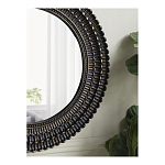 Зеркало круглое с текстурированным дизайном рамы Helios варинант исполнения - 6 | Loft Concept в Тюмени