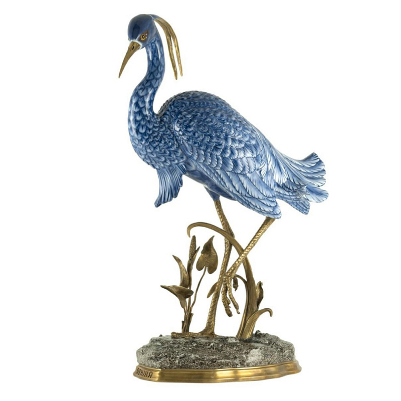 Статуэтка HERON ATLANTA BLUE Синий Бронза Статуэтка HERON ATLANTA BLUE Синий Бронза в Тюмени | Loft Concept