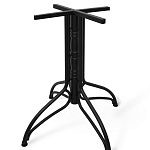 Стол обеденный с круглой столешницей из керамики на четырех черных ножках Sand Ceramics варинант исполнения - 5 | Loft Concept в Тюмени