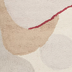 Ковер из хлопка с абстрактным принтом бежевого цвета Elysian Flow Blush варинант исполнения - 4 | Loft Concept в Тюмени