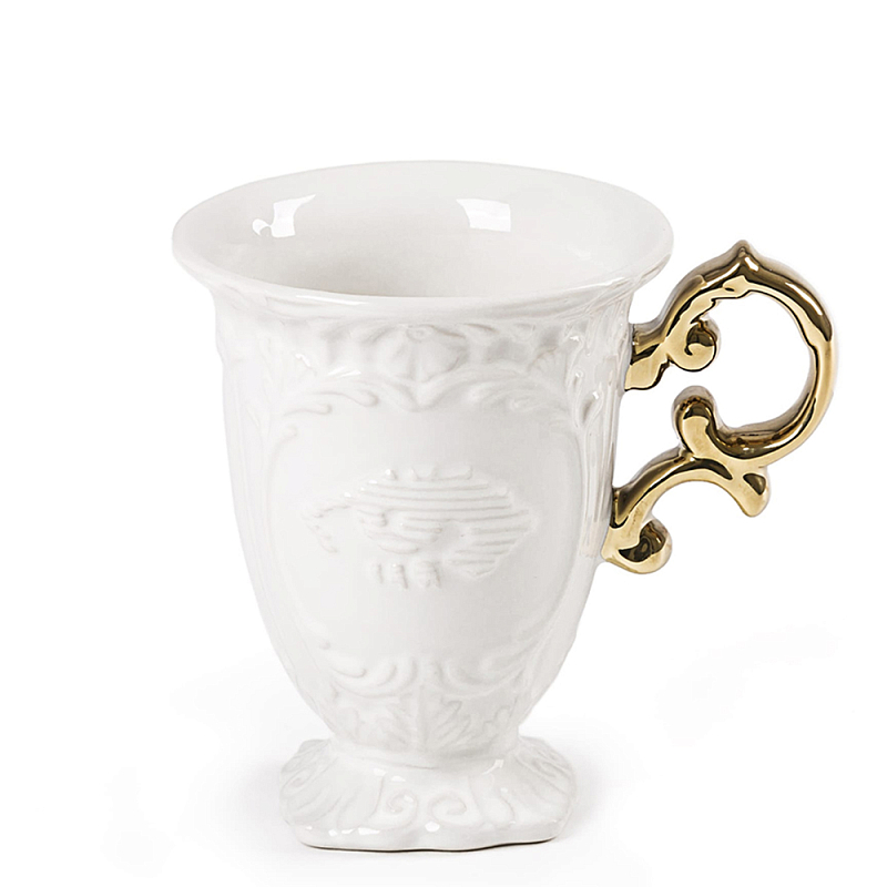Кружка Seletti I-Mug Gold Белый Золотой Кружка Seletti I-Mug Gold Белый Золотой в Тюмени | Loft Concept