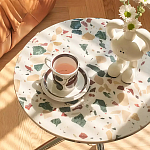 Дизайнерский журнальный стол с круглой столешницей на изогнутых стальных ножках Obafaby варинант исполнения - 3 | Loft Concept в Тюмени