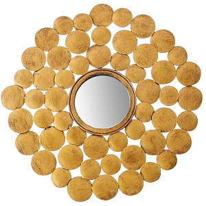 Настенное зеркало Ernest Metal Brass Mirror