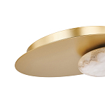 Бра с овальным основанием золотого цвета  и плафоном из алебастра Shaw Lighting варинант исполнения - 3 | Loft Concept в Тюмени