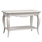 Стол журнальный белый из массива бука с полкой в стиле прованс White Provence варинант исполнения - 1 | Loft Concept в Тюмени