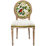 Стул бежевый из натурального бука с изображением птица в саду Blooming Birds варинант исполнения - 1 | Loft Concept в Тюмени