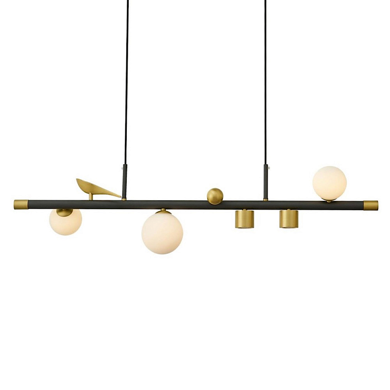 Подвесной светильник Black NOMI Черный матовый матовое золото Белый в Тюмени | Loft Concept 