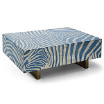 Кофейный стол Kenya Coffee Table Bone Inlay ZEBRA blue варинант исполнения - 4 | Loft Concept в Тюмени