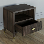 Прикроватная тумбочка с полкой Elsa Dreams Walnut  варинант исполнения - 2 | Loft Concept в Тюмени