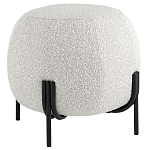 Пуф в ткани букле молочного цвета Pikelet варинант исполнения - 1 | Loft Concept в Тюмени