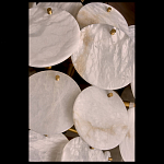 Люстра трехъярусная с подвесками из округлых элементов Cryptocrystalline Stone варинант исполнения - 3 | Loft Concept в Тюмени