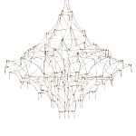 Люстра с тонким металлическим каркасом цвета хром Quasar варинант исполнения - 2 | Loft Concept в Тюмени