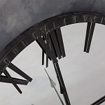 Часы настенные зеркальные с чёрным металлическим циферблатом Mirror Tower Clock варинант исполнения - 2 | Loft Concept в Тюмени